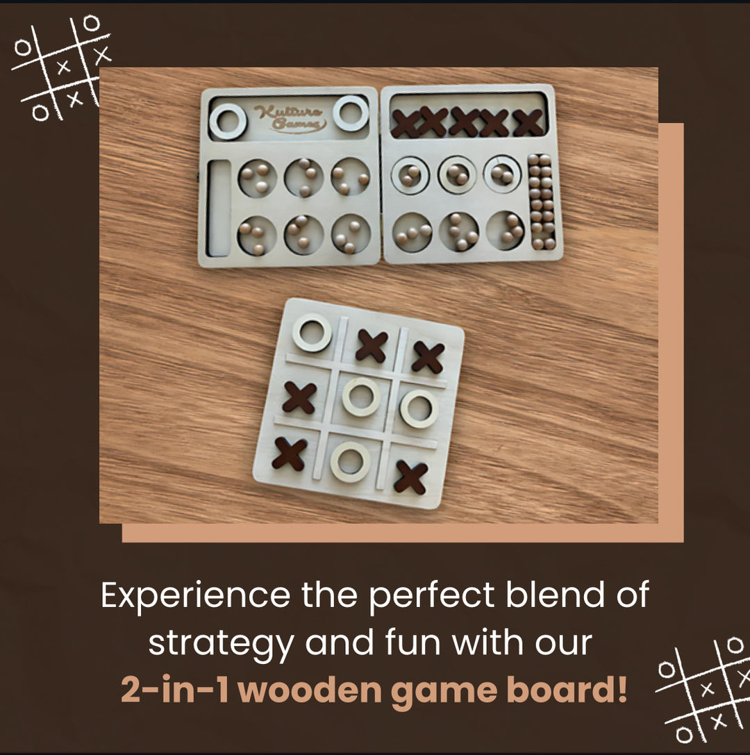 Mancala Tic Tac Toe Board Game Set – KultureGames